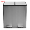 60L Waste Cafeteria Sorting Garbage Bins Sealing And Odor Prevention Stainless Steel Environment protection Classification Trash Can Kitchen Garbage Classification
