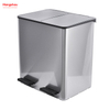 40L Waste Cafeteria Sorting Garbage Bins Outdoor Stainless Steel Environment protection Classification Trash Can Kitchen Garbage Classification
