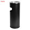 17L Round Ashtray Dustbin Metal With An Ashtray In The Hotel LobbyTrash Can Ashtrays in Public Places Waste Bins Smoking Area Trash Can Stainless Steel