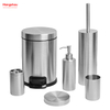 Stainless Steel Complete Bathroom Lotion Bottle Dispenser Foam Pump Soap Bottle Bathroom Accessories Luxury Set 