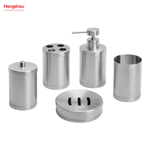 Bathroom Lotion Bottle Dispenser Foam Pump Soap Bottle Stainless Steel Complete Bathroom Accessories Luxury Set 