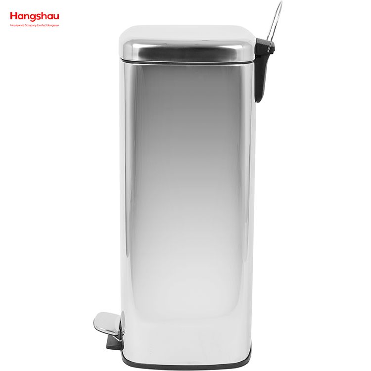 30l Foot Step Pedal Kitchen Stainless Steel Dust Bin Rubbish Garbage Dustbin Trash Can Waste Bin