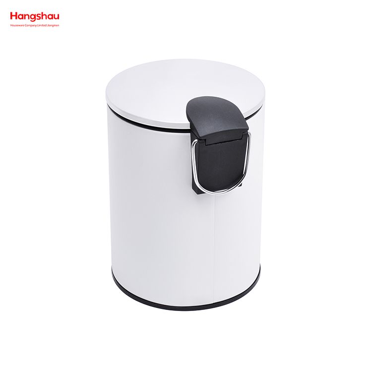 3L Office Pedal Waste Bin For Indoor Trash Can Small Trash Can Bedroom Household Plastic Foot Pedal Dust Bins Bathroom Simple Dustbin Garbage Can 