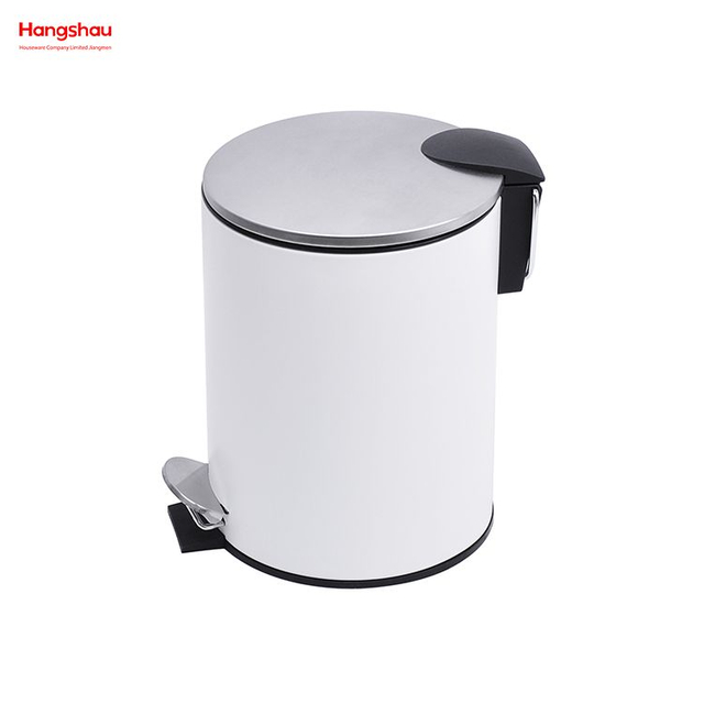 3L Toilet Pedal Waste Bin For Indoor Trash Can Office Small Trash Can Bedroom Household Plastic Foot Pedal Dust Bins Bathroom Simple Dustbin Garbage Can 