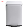 5L Square Metal Powder Coating Waste Bin Dust Bins Pedal Morden Style Dustbin Garbage Can Household Bathroom Trash Can For Indoor Trash Can 