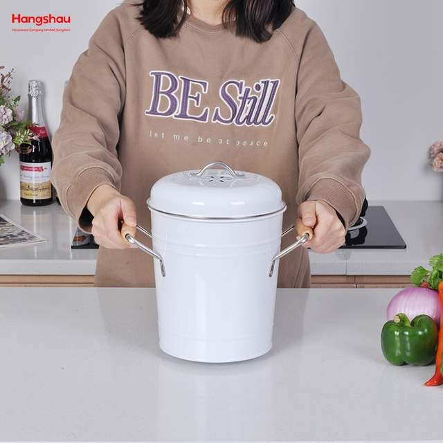 Kitchen Compost Bin Countertop 3L Table Garbage Container Odor-free Stainless Steel Kitchen Compost Bin