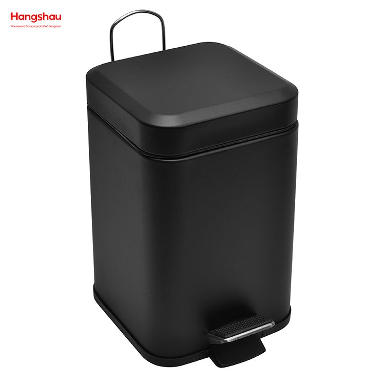 3L Stainless Steel Square Pedal Bin with Soft Close Bathroom/bedroom/office Device High Quality Trash Can with Foot Pedal Dustbin Pedal Bin Garbage Can