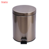 5L Stainless Steel Bedroom Household Round Pedal Bin Office Bathroom Simple Dustbin Garbage Can Round Foot Pedal Dust Bins