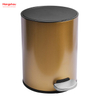 7L Bathroom Pedal Bin Stainless Steel Foot Pedal Waste Bin with Operated Round Shaped Indoor Kitchen Food Trash Can