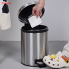 5L Morden Style Stainless Steel Pedal Bin Waste Bin Trash Bin Dustbin With Black Inner Bucket Trash Can