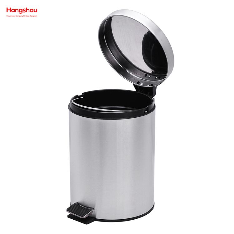 5L Stainless Steel Household Bathroom Inner Bucket Trash Bin with Step Pedal for Office And Kitchen Use Waste Bins Genre Dustbin Garbage Can
