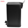 12L Modern Decorative Trash Bin Household Square Pedal Trash Can Bathroom Bin Medium Rubbish Bin Dustbin