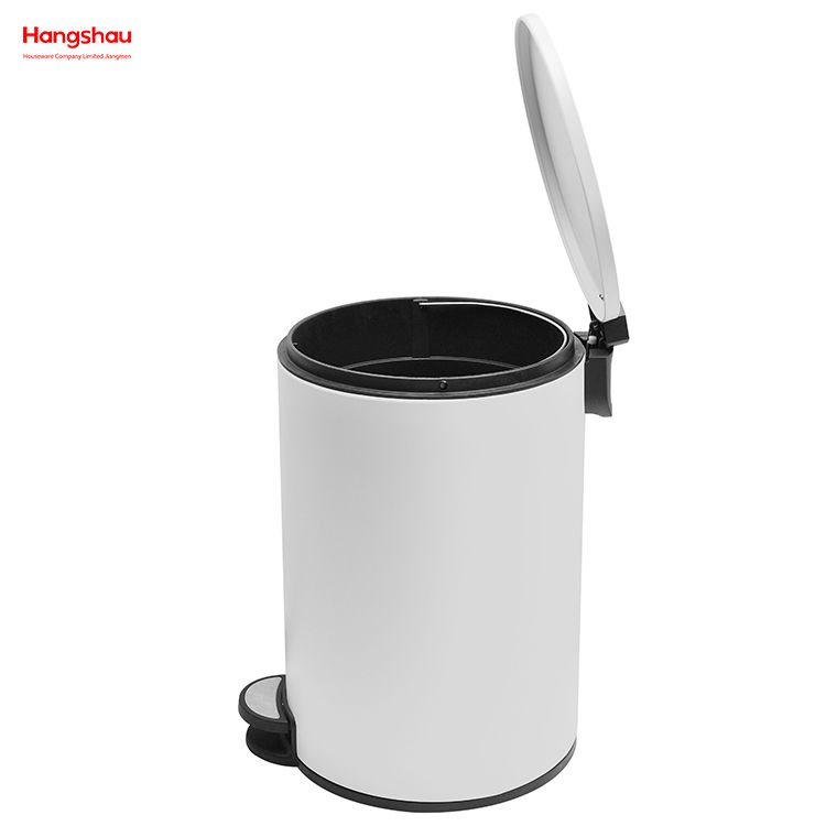 20L Bathroom Trash Can Metal Morden Style Dustbin Kitchen Garbage Can Household Dust Bins For Indoor Trash Can Powder Coating Pedal Waste Bin 