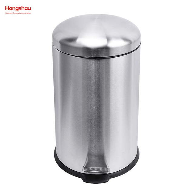 20L Household Stainless Steel Round Pedal Bin B Waste Bins Genre Dustbin Garbage Can athroom Inner Bucket Trash Bin with Step Pedal for Office And Kitchen Use