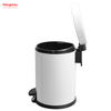 Patented Design 3L Round Pedal Bin Office Pedal Waste Bin For Indoor Trash Can Small Trash Can Bedroom Household Plastic Foot Pedal Dust Bins Bathroom Simple Dustbin Garbage Can 