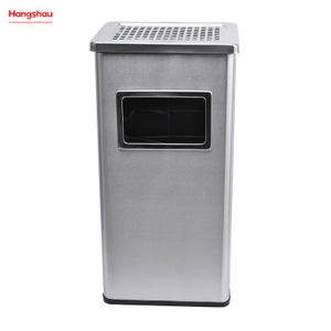 30L Rectangle Wholesale Square ashtray Dustbin With An Ashtray In The Hotel Lobby Stainless Steel Trash Can Ashtrays in public places Waste Bins Smoking area trash can