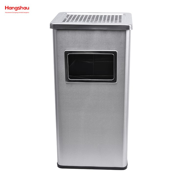 30L Rectangle Wholesale Square ashtray Dustbin With An Ashtray In The Hotel Lobby Stainless Steel Trash Can Ashtrays in public places Waste Bins Smoking area trash can