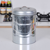 Waste Bin with Handle Open Top Household Kitchen Round Food Compostable Compost Bin Lid Detached From Compost Bin Trash Bin