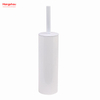 Shiny Varnished Stainless Steel Standing Toilet Brush Metal Bathroom Toilet with Holder Plastic Brush Cleaning Set 