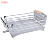Kitchen Dish Rack Cup Holder Aluminum Alloy Dish Rack over Sink Organizer Stand Dish Rack Countertop Metal Drying Plastic Dish Tray Rack 