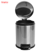 Matte with Anti-fingerprint Household Bathroom Stainless Steel 3L Pedal Trash Bin With Cover Closing Slowly And Mutely Round Trash Bin Waste Bin Dustbin