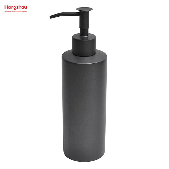 Brushed And Graphite Grey Lacquer Spraying Stainless Steel Complete Bathroom Lotion Bottle Dispenser Foam Pump Soap Bottle Bathroom Accessories Luxury Set