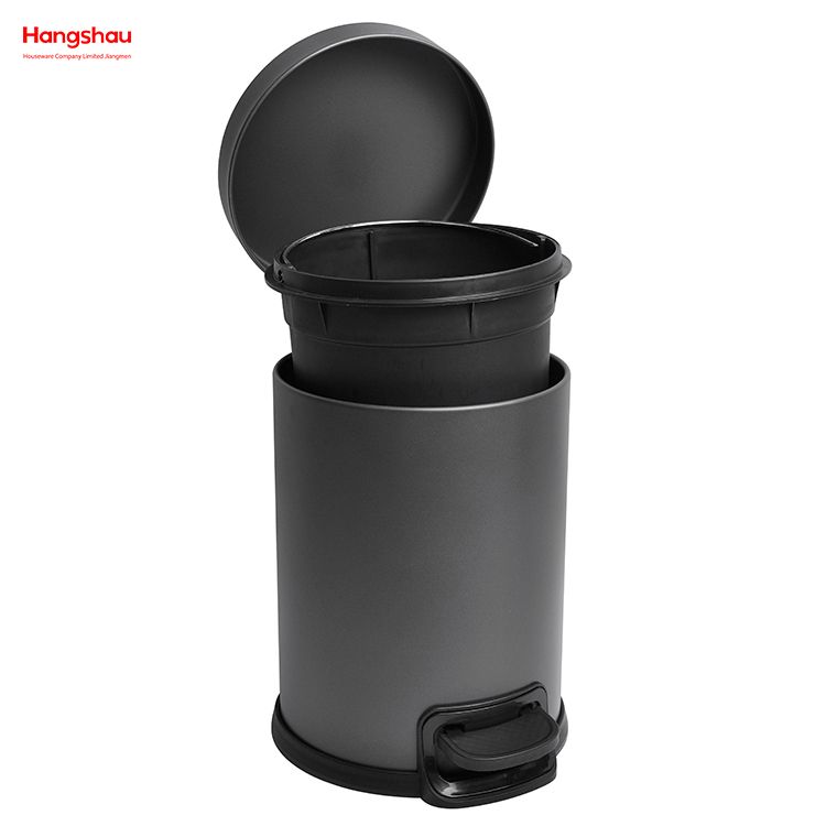 stainless steel pedal waste bin graphite grey