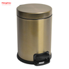 Golden Lacquer Spraying Household Bathroom Stainless Steel 3L Pedal Trash Bin With Cover Closing Slowly And Mutely Round Trash Bin Waste Bin Dustbin