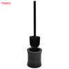 Bathroom Toilet Standing Metal Black Powder Coated Iron Toilet Brush with Holder Plastic Brush Cleaning Set