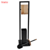 Lacquer Spraying Metal Free Standing Stainless Steel Toilet Brush And Paper Holder Powder Coated Standing Bamboo&Metal Toilet Brush Holder 