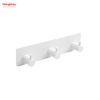 Bathroom Metal Hooks for Wall Three Hooks Stainless Steel Sticky Hook Adhesive Wall Hanging Hook with Dual Adhesive Tape 