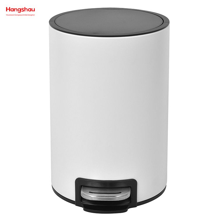 Indoor Trash Can Powder Coating Pedal Waste Bin Kitchen Garbage Can Bathroom Trash Can Metal Morden Style Dustbin Household Dust Bins