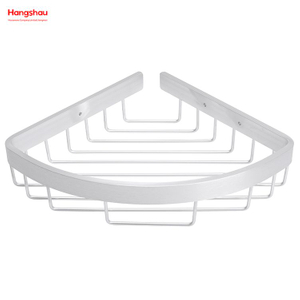 Metal Shower Caddy Bath Storage Rack Wall Shelf Wall Mounted Bracket Aluminium Bathroom Corner Rack
