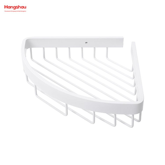 White Aluminium Bathroom Corner Rack With Metal Shower Caddy Bath Storage Rack Wall Shelf Wall Mounted Bracket