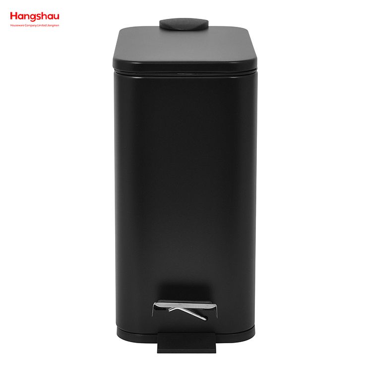 Hotel Dust Bin Foot Pedal Dustbin With Rubbish Bin Garbage Kitchen Office Trash Can Iron Rectangular Pedal Bin 