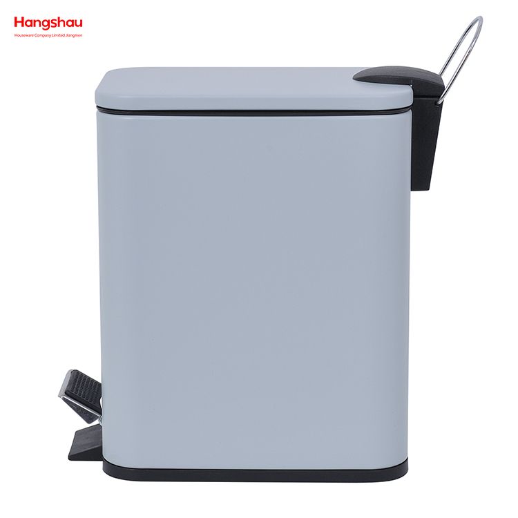 Household Office Trash Can Iron Rectangular Pedal Bin Kitchen Bathroom Foot Pedal Dustbin With Rubbish Bin Garbage Hotel Dust Bin