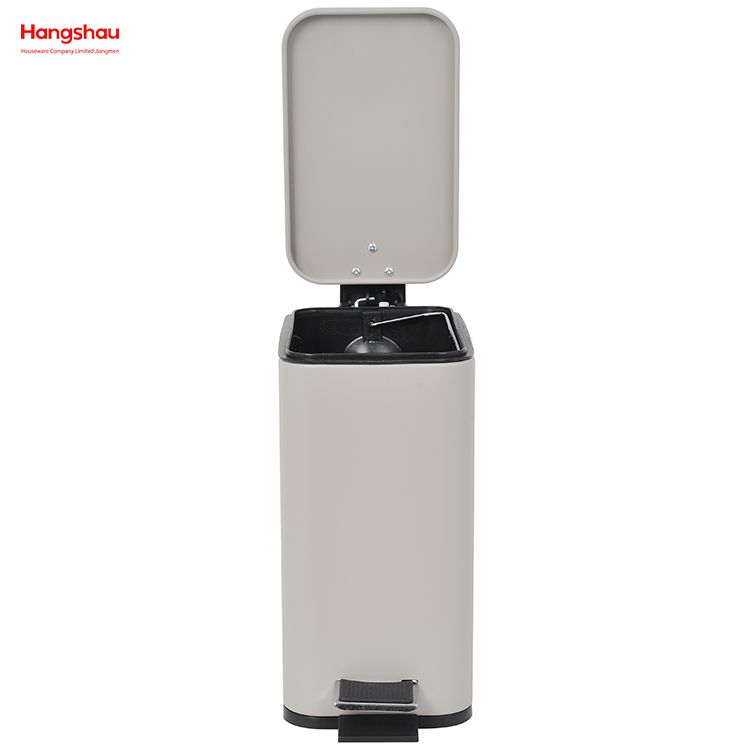 Office Trash Can Iron Rectangular Pedal Bin Kitchen Bathroom Foot Pedal Dustbin With Rubbish Bin Garbage Hotel Dust Bin
