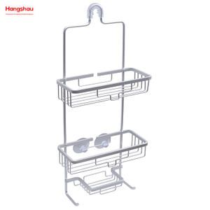 Bathroom Aluminum Hanger Bathroom Accessories Shower Caddy In Aluminum Bathroom Shelf Anti-rust Durable 3 Layer Wall Mounted Hanging Basket Wall Mounted 