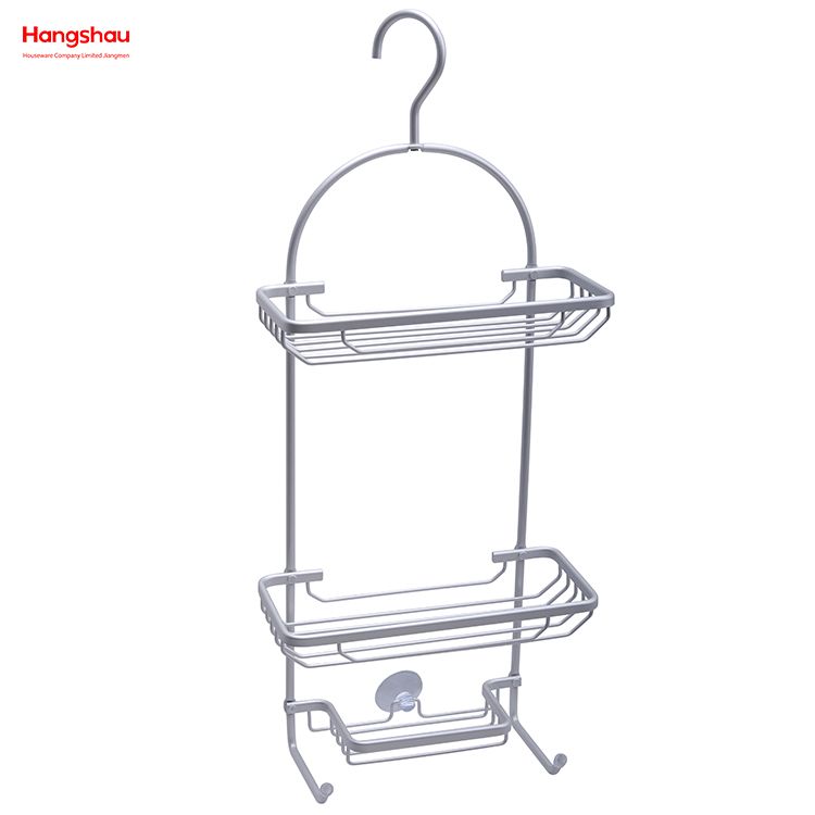 Shower Caddy Over The Door With Bathroom Aluminum Storage Rack 3-tier Shower Caddy Shelf Basket