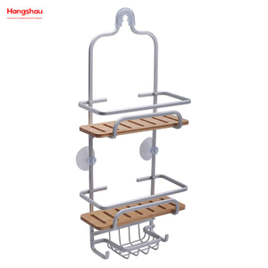 Aluminum Hanger Storage Rack 3-tier Shower Caddy Shelf Basket Shower Caddy Over The Door With Bathroom 
