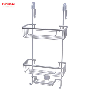 Bathroom Aluminum Hanger 3 Layer Wall Mounted Hanging Basket Wall Mounted Bathroom Accessories Shower Caddy In Aluminum Bathroom Shelf Anti-rust Durable