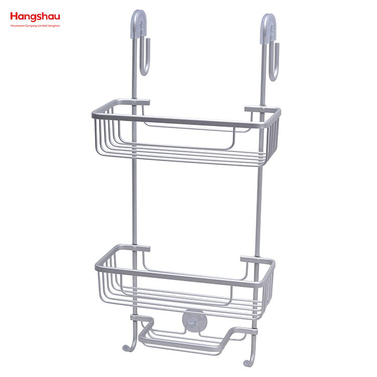 Bathroom Aluminum Hanger 3 Layer Wall Mounted Hanging Basket Wall Mounted Bathroom Accessories Shower Caddy In Aluminum Bathroom Shelf Anti-rust Durable