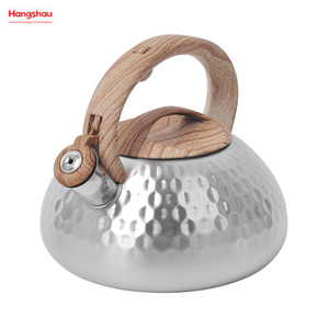 Simulation Wooden Handle Painting Stainless Steel Wholesale Custom Arabic Camping Hotel Stove Top Pour Over Pot Hot Water Coffee Whistling Tea Kettle