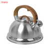 Simulation Wooden Handle Painting Tea Kettle Stainless Steel Wholesale Custom Arabic Camping Hotel Stove Top Pour Over Pot Hot Water Coffee Whistling 