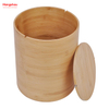 Trash Can With Swing-lid Wastebasket Made Of Bamboo Outdoor Garbage Can Waste Bin For Home Office Bathroom Kitchen