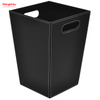 16L Square Open Top Trash Bin with Leather Layer