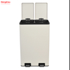 Kitchen Garbage Bin Recycle Two Compartment Waste Pedal Bin 60l(30L+30L) Rectangular Recycle Bin