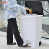 87L Trash Cans For Parks Plastic Pedal Waste Bin Urban Garbage Bins with Wheels Garbage Can With Wheelie Bin