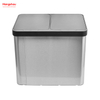30L Outdoor Stainless Steel Environment protection Classification Trash Can Kitchen Garbage Classification Waste Cafeteria Sorting Garbage Bins 