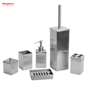  Set Bathroom Accessories Luxury Stainless Steel Complete Bathroom Bathroom Lotion Bottle Dispenser Foam Pump Soap Bottle Bathroom Accessories Set